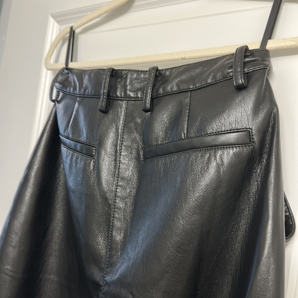 Babaton (Aritzia) pleather wide leg culottes barely worn - Picture 7 of 10